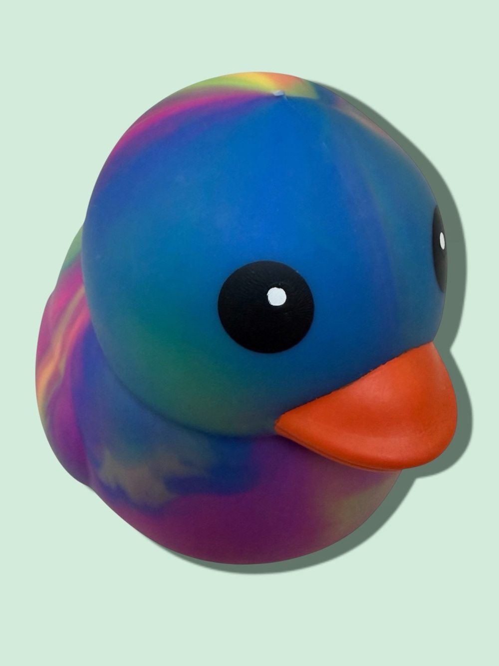 Squeeezy Jumbo Squeezy Duck Tie Dye Squishy Sensory Fidget, Blue Rainbow, NWT